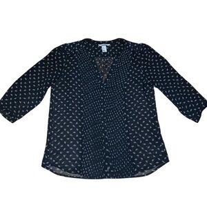 H&M 3/4 Sleeve Sheer Blouse